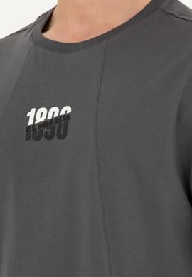 Erkek Comfort Fit Bisiklet Yaka Antrasit Tişört - 50287049036