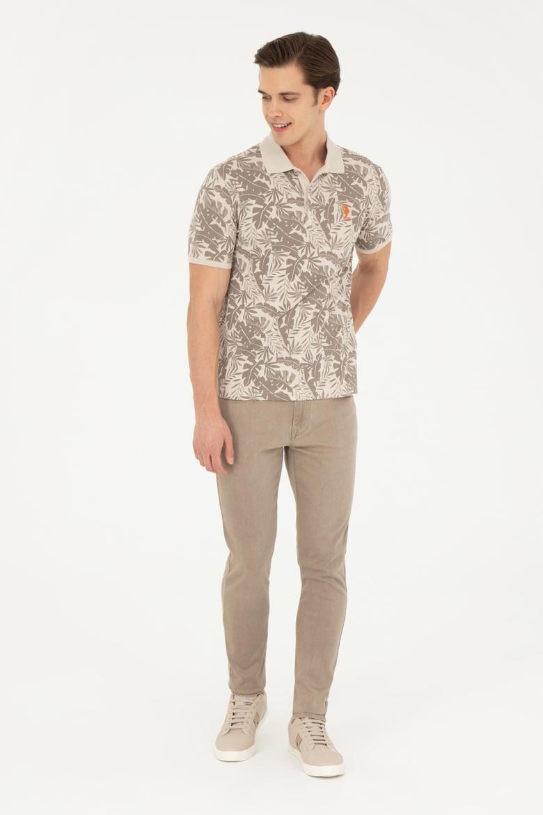 Erkek Taş Polo Yaka Tişört - 50263270023