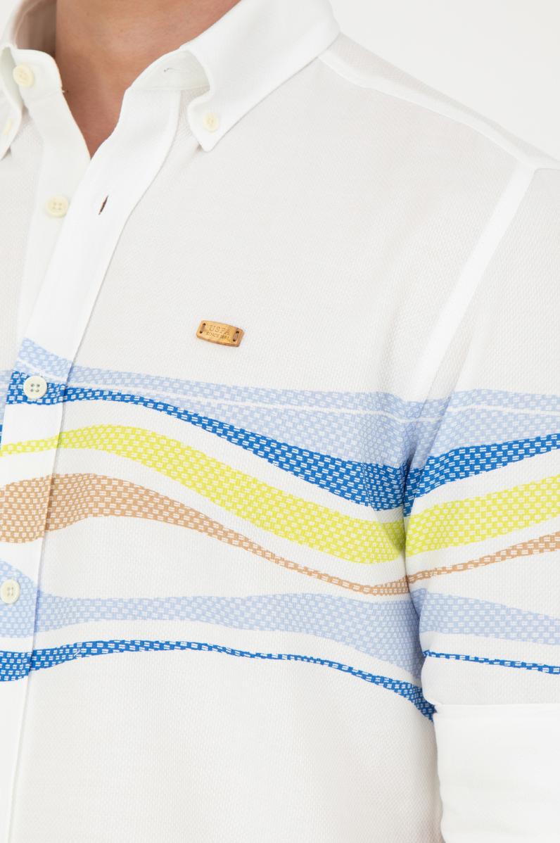 Erkek Mavi Uzun Kollu Gömlek