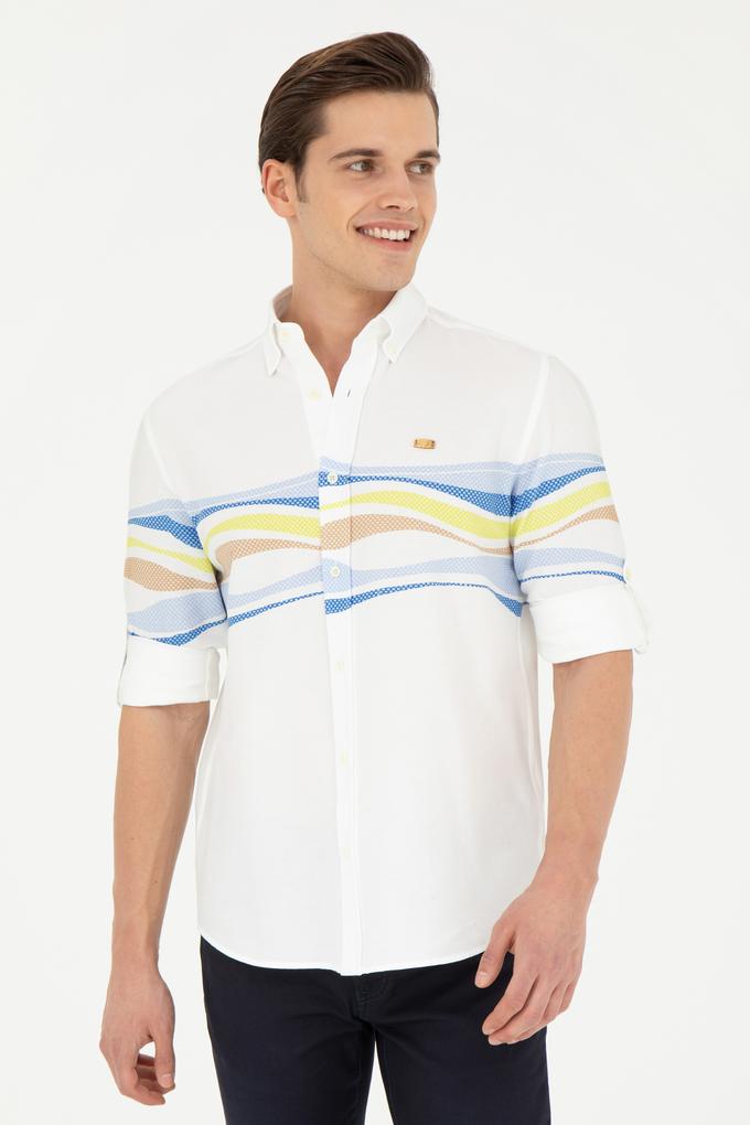 Erkek Mavi Uzun Kollu Gömlek