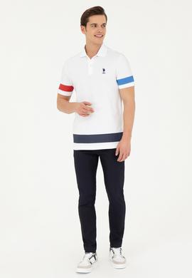 Erkek Beyaz Polo Yaka Tişört - 50264983023