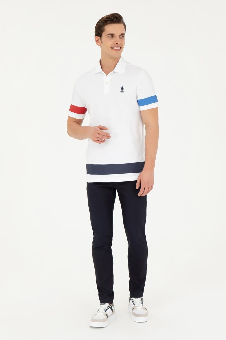 Erkek Beyaz Polo Yaka Tişört - 50264983023