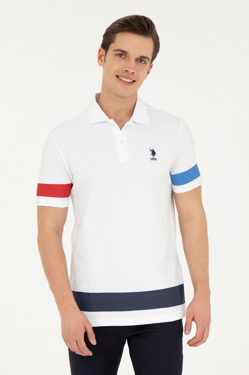 Erkek Beyaz Polo Yaka Tişört