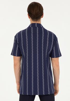 Erkek Lacivert Comfort Polo Yaka Tişört - 50263257025