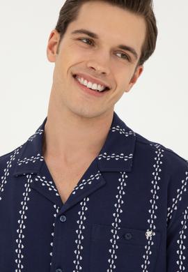 Erkek Lacivert Comfort Polo Yaka Tişört - 50263257025