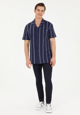 Erkek Lacivert Comfort Polo Yaka Tişört - 50263257025