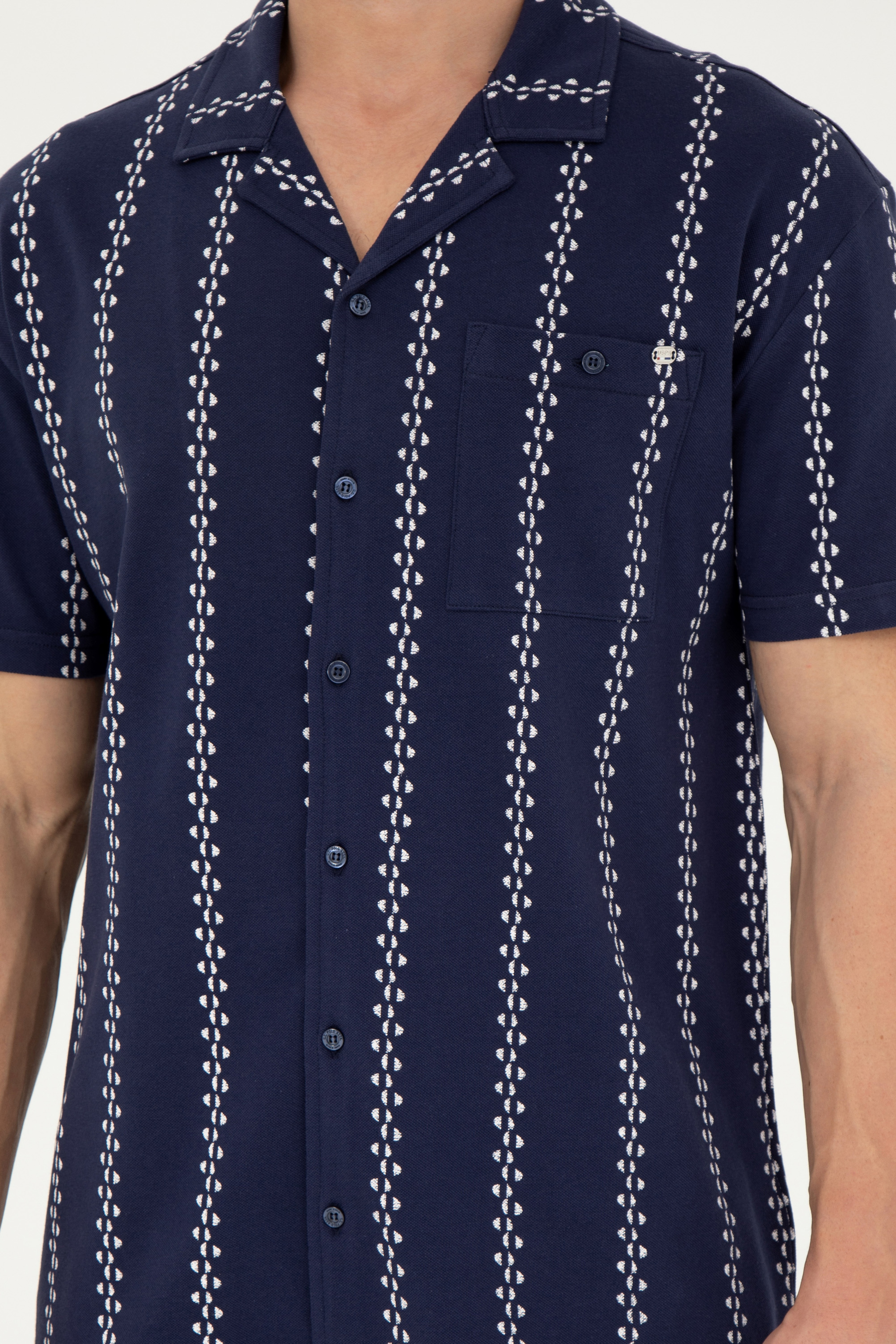 Erkek Lacivert Comfort Polo Yaka Tişört