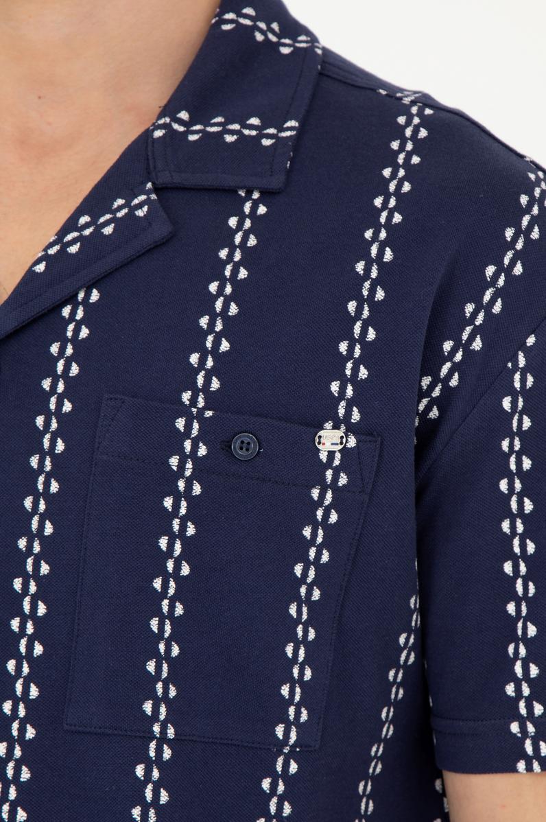 Erkek Lacivert Comfort Polo Yaka Tişört