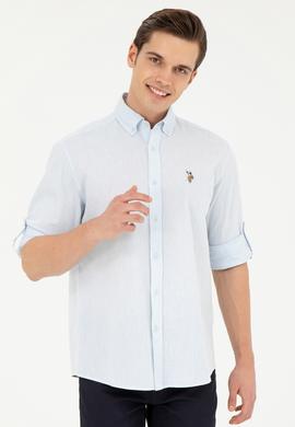 Erkek Açık Mavi Uzun Kollu Gömlek - 50263359019