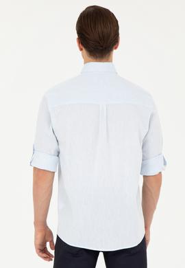 Erkek Açık Mavi Uzun Kollu Gömlek - 50263359019