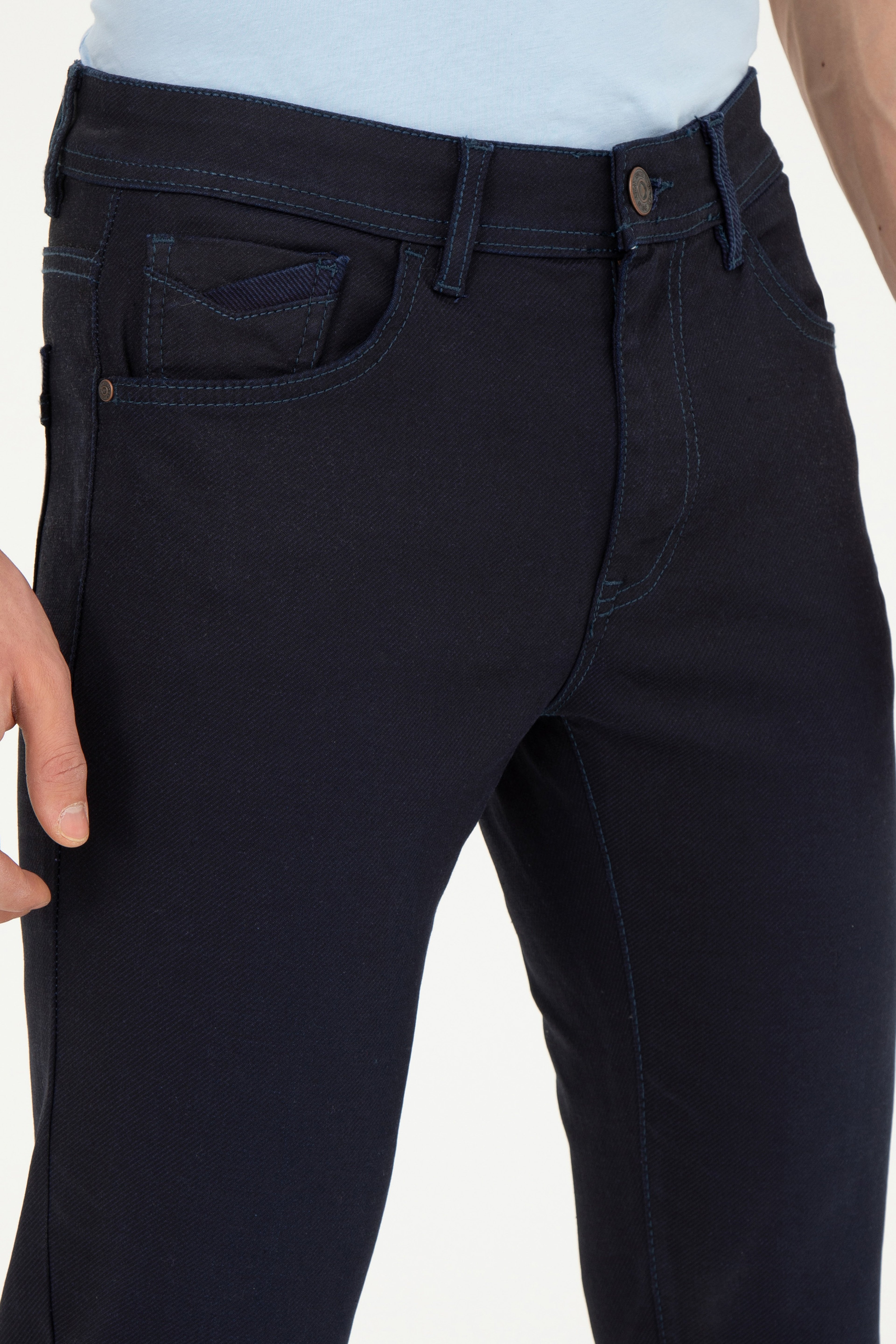 Erkek Saks Jean Pantolon - Image 5