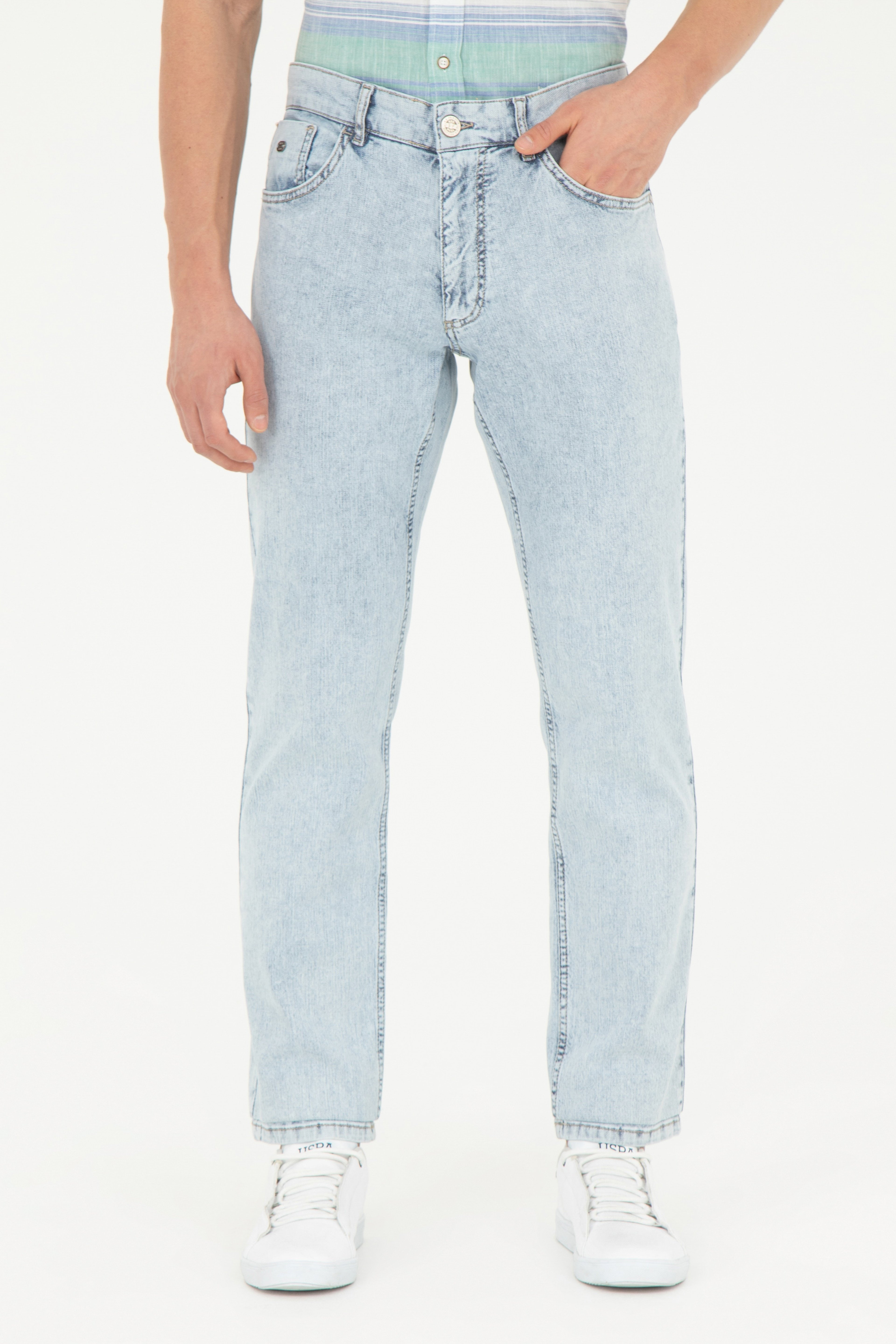 Erkek Açık Mavi Jean Pantolon