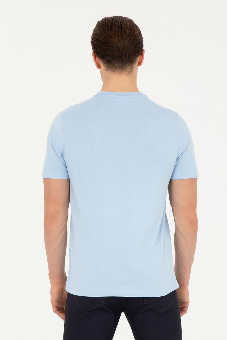 Erkek Açık Mavi Tişört - 50281841036