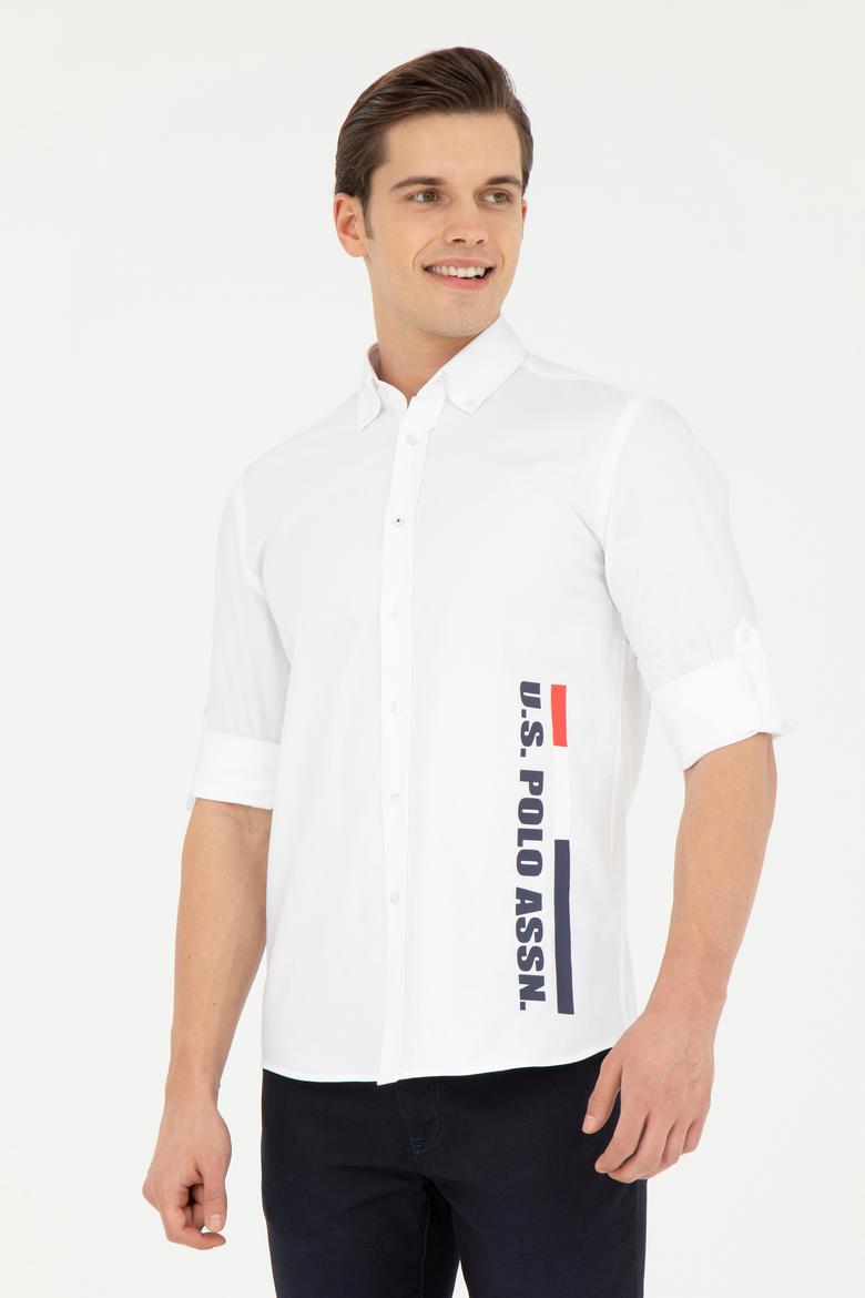 Erkek Beyaz Uzun Kollu Gömlek