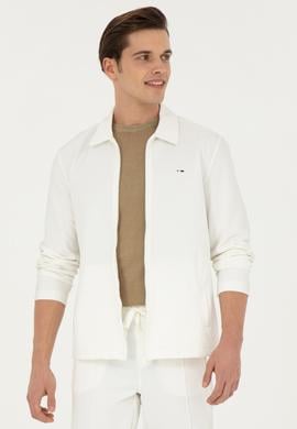 Erkek Ekru Örme Hırka - 50282231034