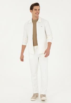 Erkek Ekru Örme Hırka - 50282231034