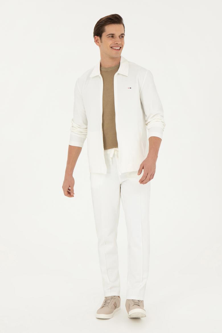 Erkek Ekru Örme Hırka - 50282231034