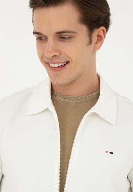 Erkek Ekru Örme Hırka - 50282231034