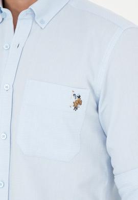 Erkek Açık Mavi Uzun Kollu Gömlek - 50283700007