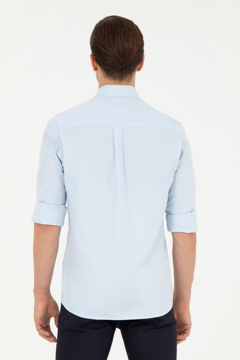 Erkek Açık Mavi Uzun Kollu Gömlek - 50283700007