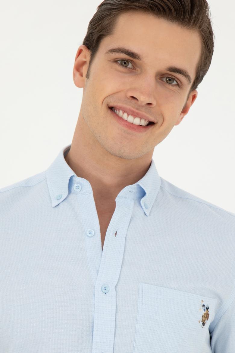 Erkek Açık Mavi Uzun Kollu Gömlek - 50283700007