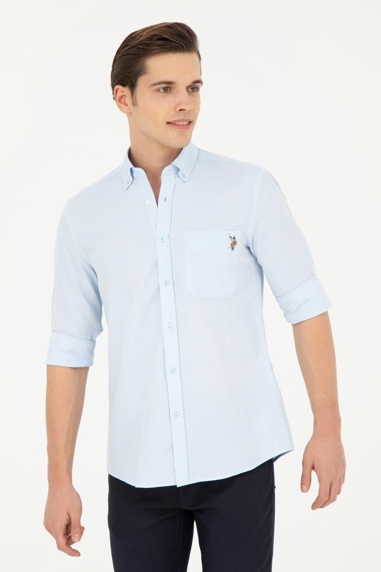 Erkek Açık Mavi Uzun Kollu Gömlek - 50283700007