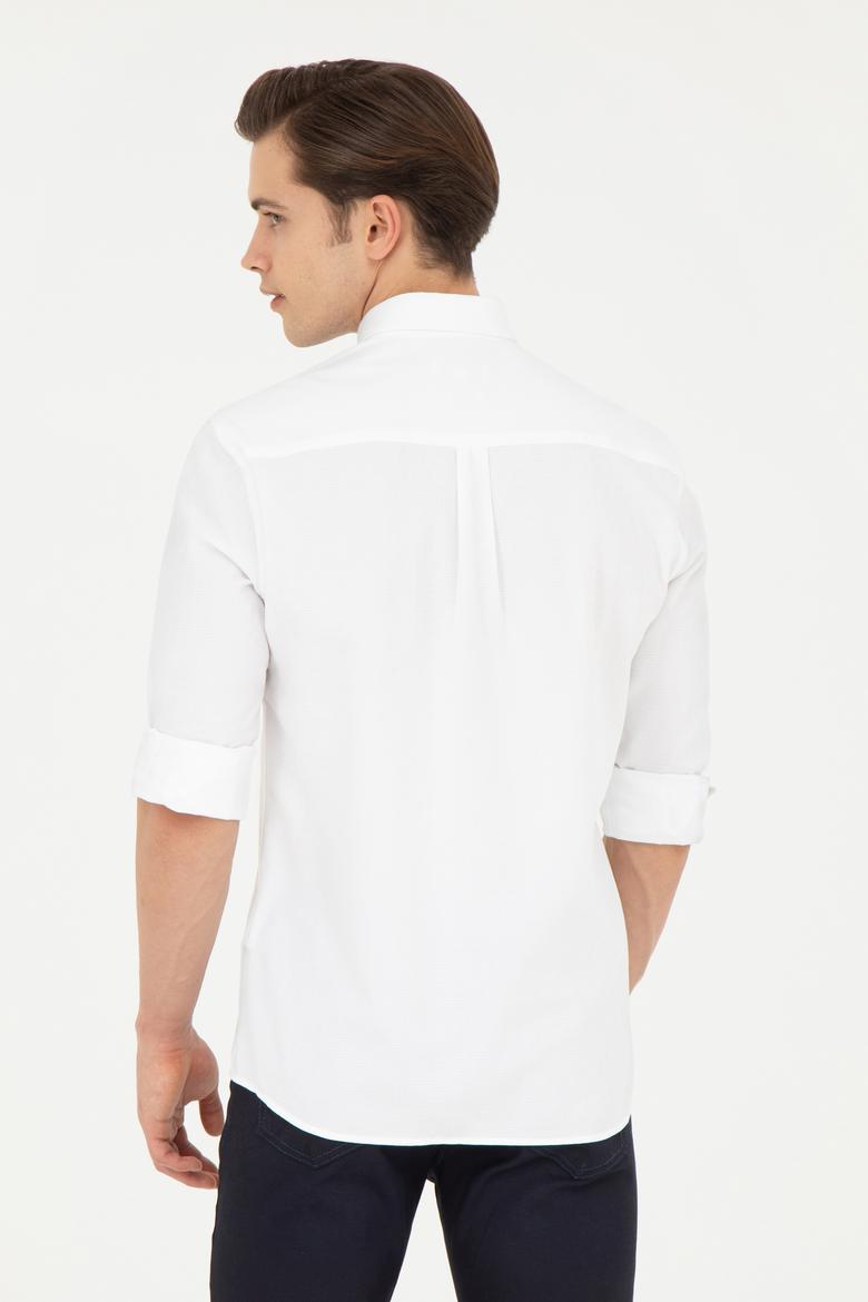 Erkek Beyaz Uzun Kollu Gömlek - 50283700015