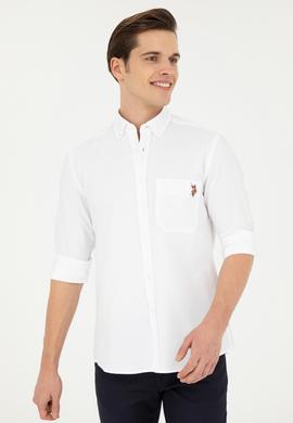 Erkek Beyaz Uzun Kollu Gömlek - 50283700015