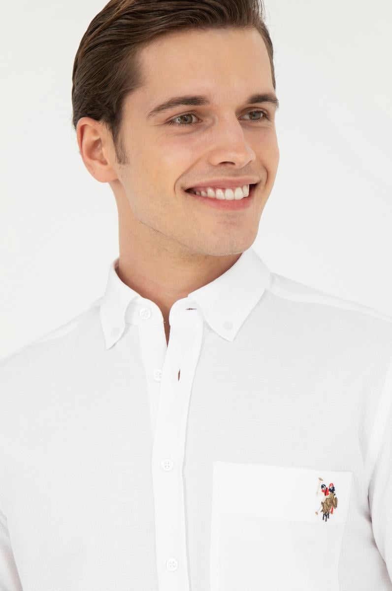 Erkek Beyaz Uzun Kollu Gömlek