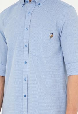 Erkek Saks Uzun Kollu Gömlek - 50283700019