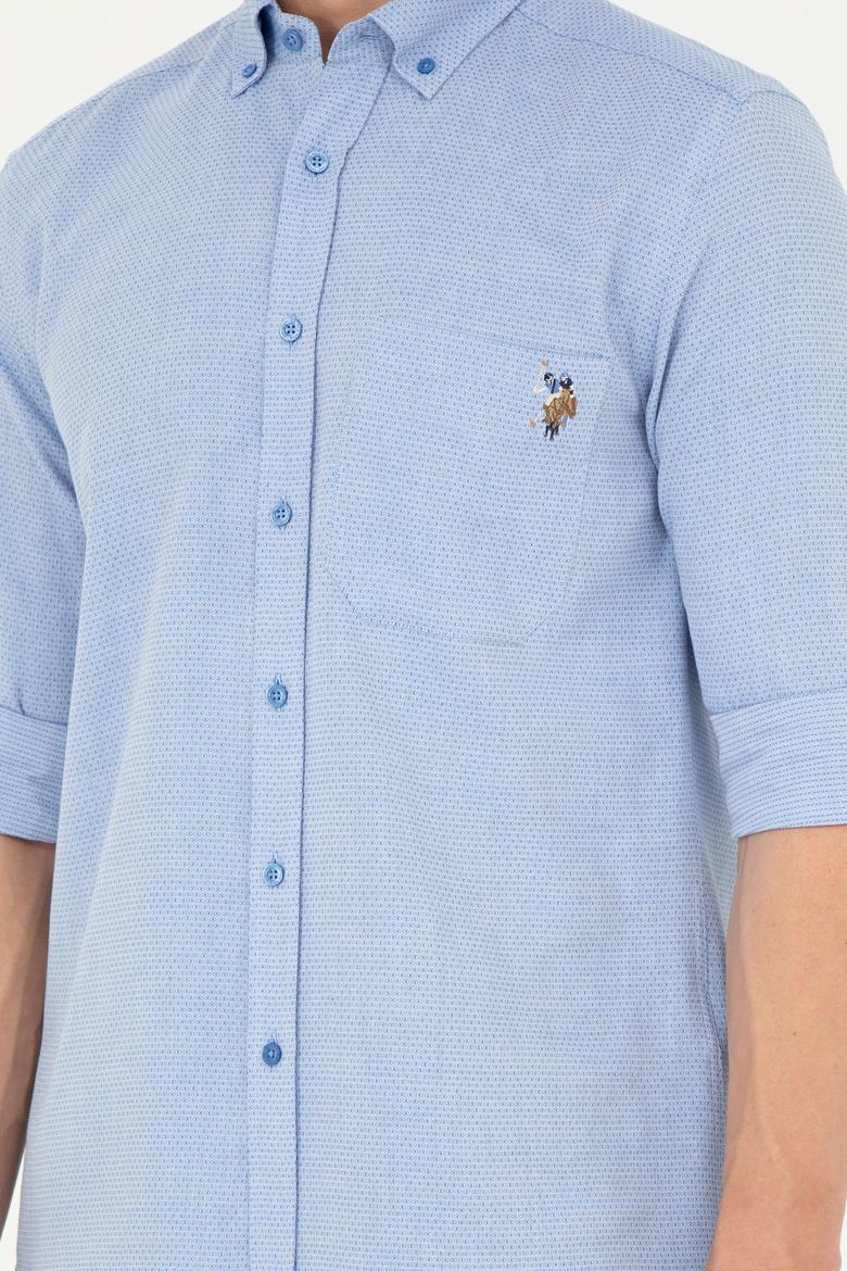 Erkek Saks Uzun Kollu Gömlek - 50283700019