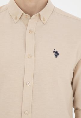 Erkek Camel Uzun Kollu Basic Gömlek - 50288629123