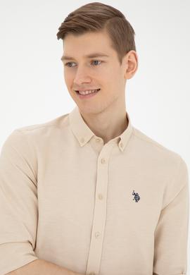 Erkek Camel Uzun Kollu Basic Gömlek - 50288629123