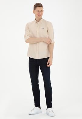 Erkek Camel Uzun Kollu Basic Gömlek - 50288629123