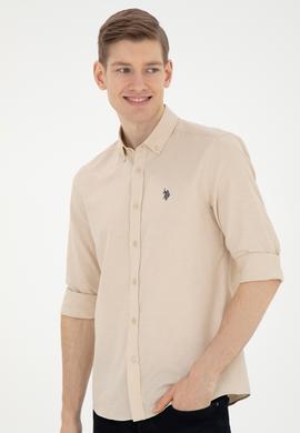 Erkek Camel Uzun Kollu Basic Gömlek - 50288629123