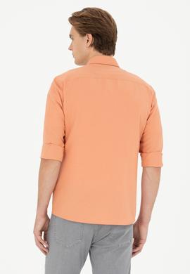 Erkek Kiremit Uzun Kollu Basic Gömlek - 50288629050