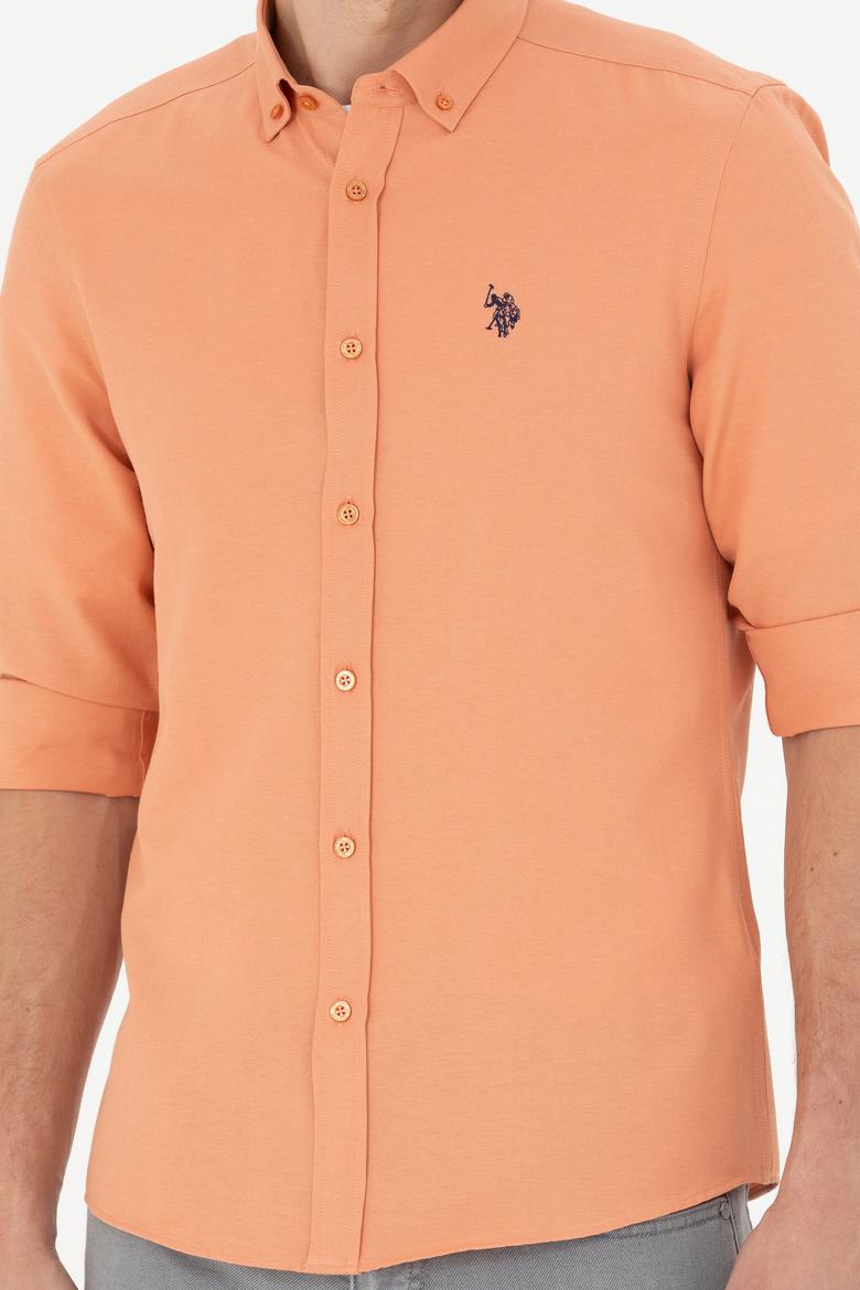 Erkek Kiremit Uzun Kollu Basic Gömlek - 50288629050