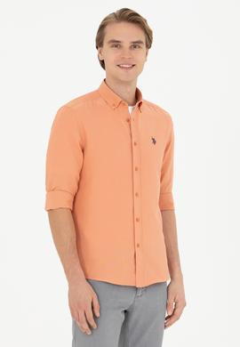 Erkek Kiremit Uzun Kollu Basic Gömlek - 50288629050