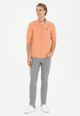 Erkek Kiremit Uzun Kollu Basic Gömlek - 50288629050