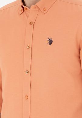 Erkek Kiremit Uzun Kollu Basic Gömlek - 50288629050