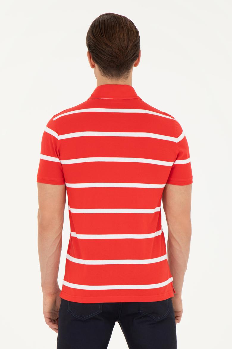 Erkek Kırmızı Polo Yaka Tişört - 50263221013