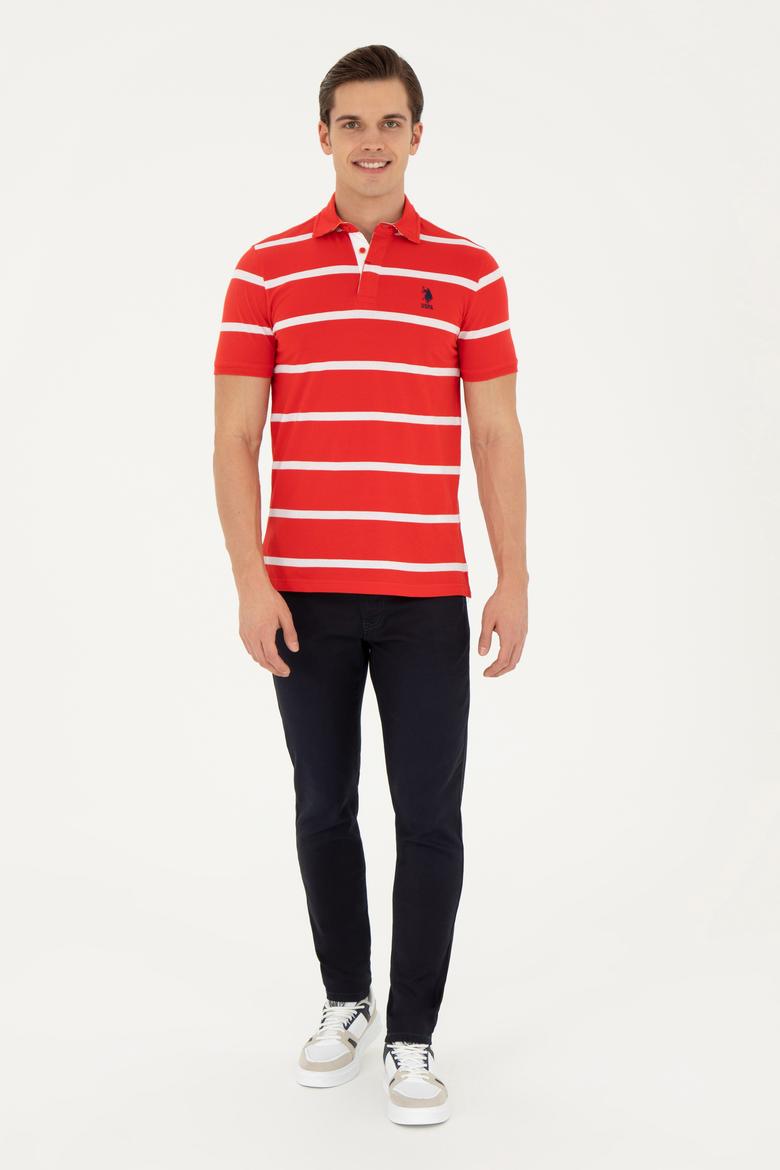 Erkek Kırmızı Polo Yaka Tişört - 50263221013