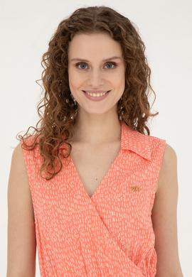 Kadın Neon Pembe Midi Boy Dokuma Elbise - 50289216010