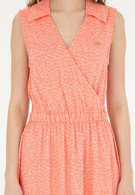 Kadın Neon Pembe Midi Boy Dokuma Elbise - 50289216010