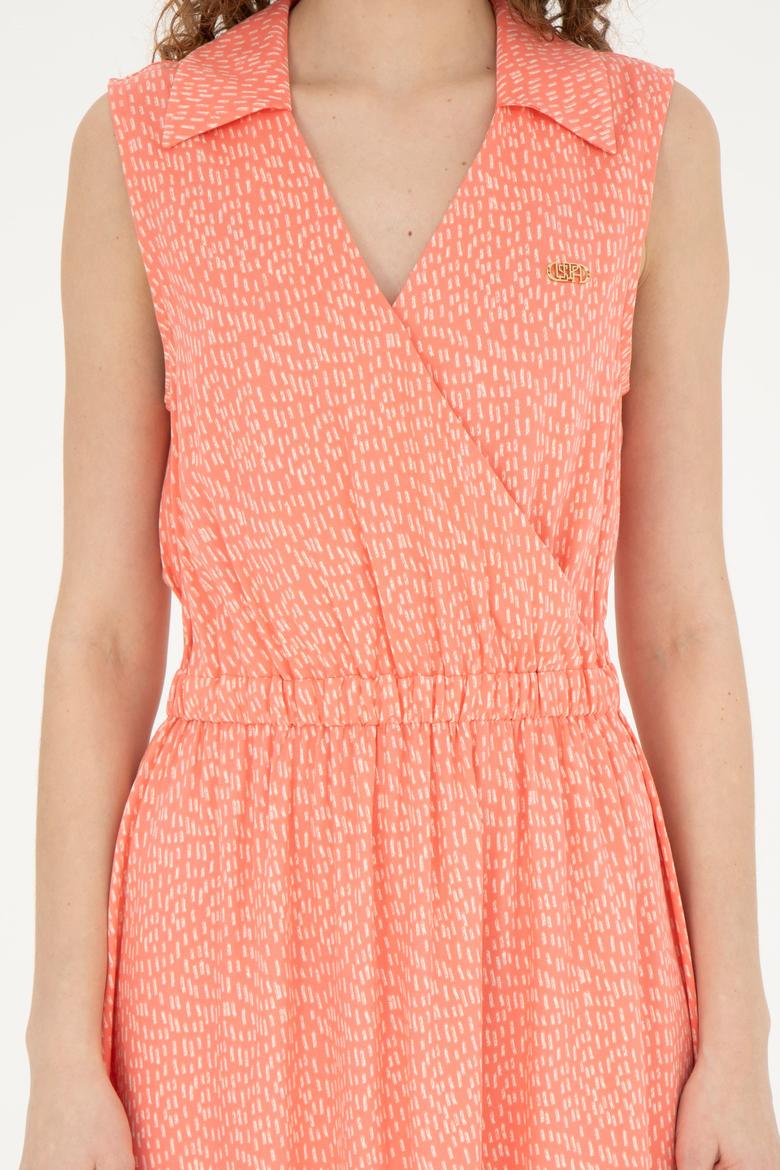 Kadın Neon Pembe Midi Boy Dokuma Elbise - 50289216010