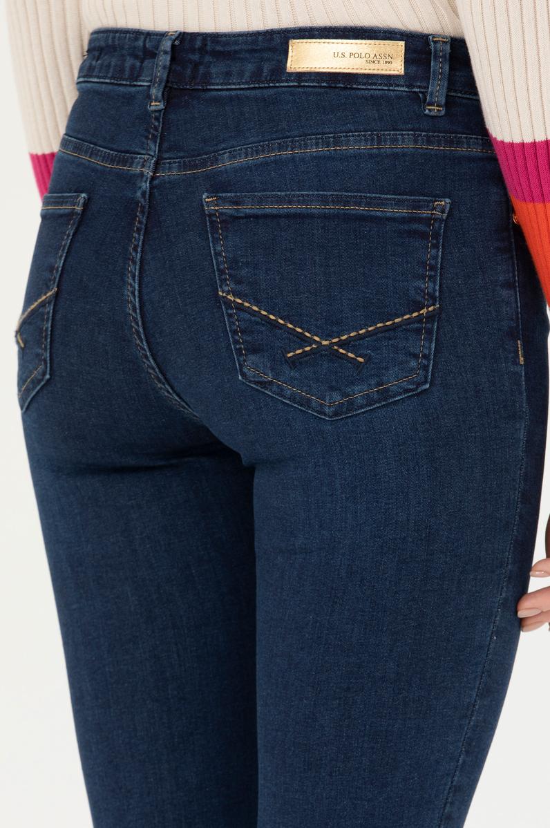 Kadın Koyu Mavi Jean Pantolon