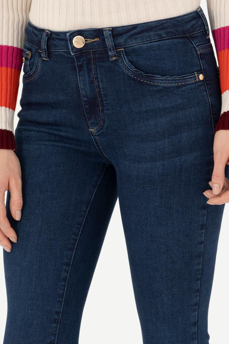 Kadın Koyu Mavi Jean Pantolon - 50272296002