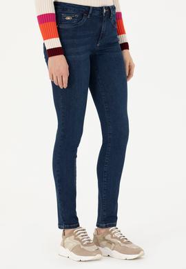 Kadın Koyu Mavi Jean Pantolon - 50272296002