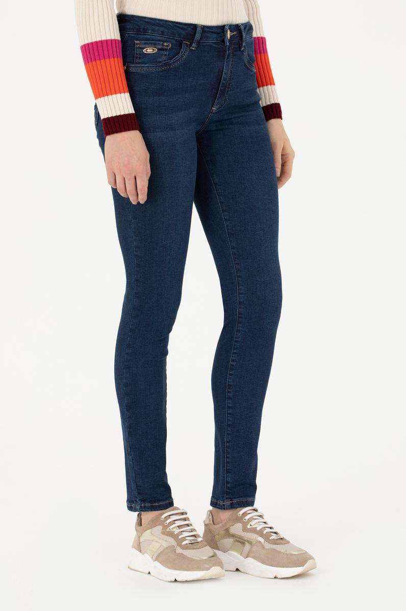 Kadın Koyu Mavi Jean Pantolon