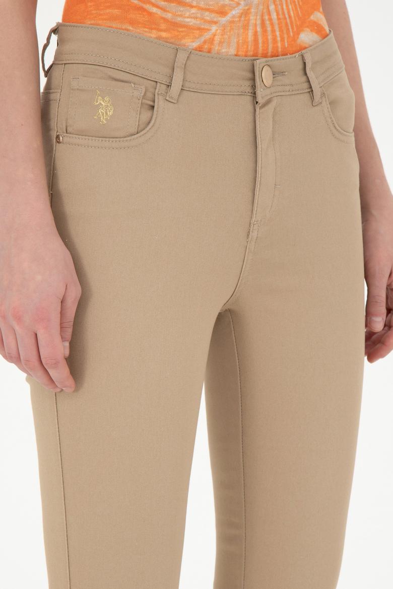 Kadın Kum Toothpick Fit Kanvas Pantolon - 50282402015
